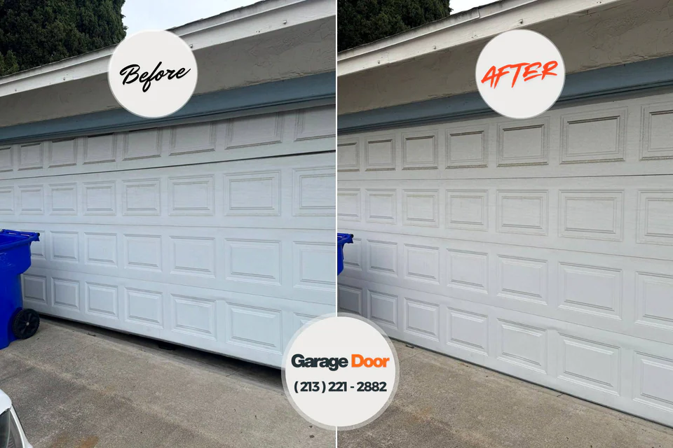 Before and after: garage door repair Pinetop-Lakeside, AZ